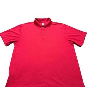 Pro Tour Men's Solid Red Short Sleeve Airplay Golf Polo Shirt